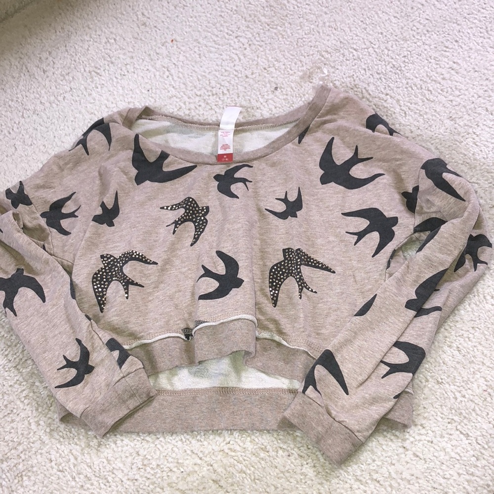 Hi-Low Long Sleeve Crop Top 💕